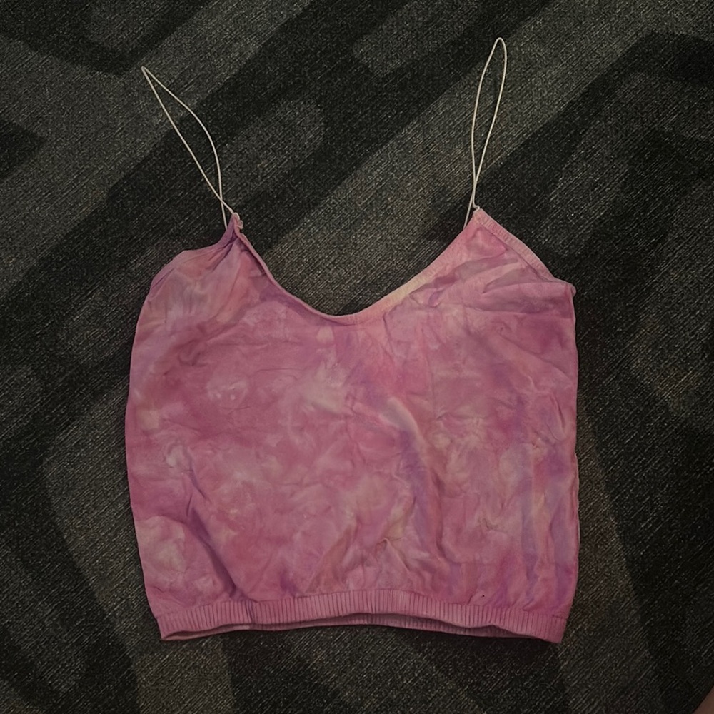 Free People Pink Crop Camisole